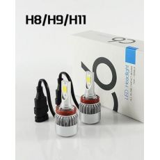 C6款大燈 H8H9H11 大功率30W LED車燈 帶風(fēng)扇